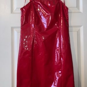 Shameless faux-latex Dress